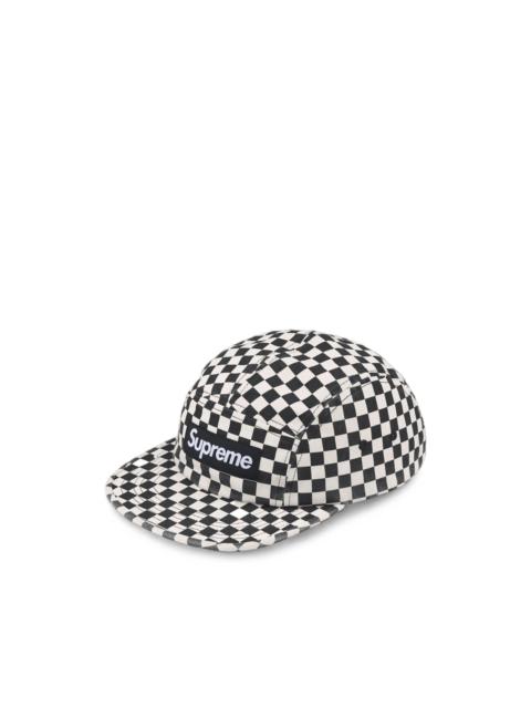 Supreme checkerboard-print chino-twill baseball cap