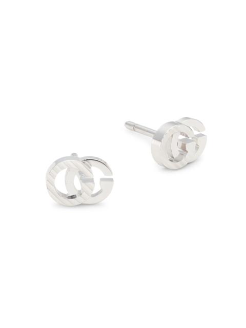 GUCCI Women's GG Running 18K White Gold Stud Earrings - White Gold