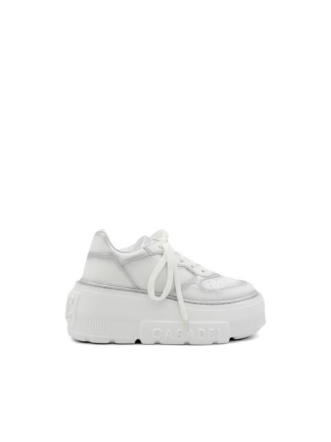 CASADEI glitter-effect leather sneakers
