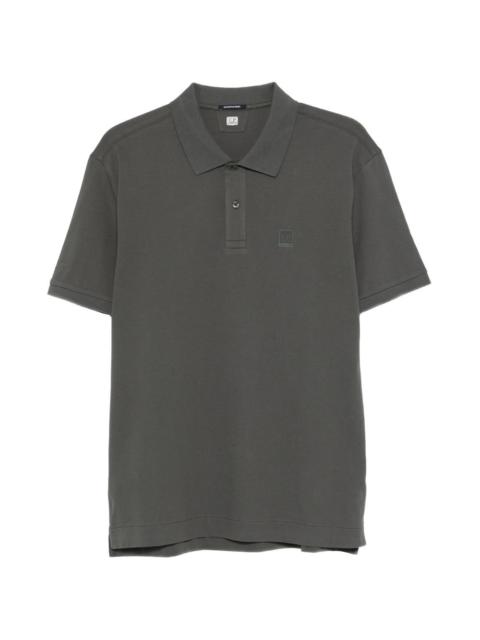 C.P. Company logo-patch polo shirt