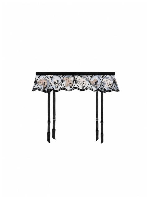 Fleur du Mal Gio Embroidery Garter Belt