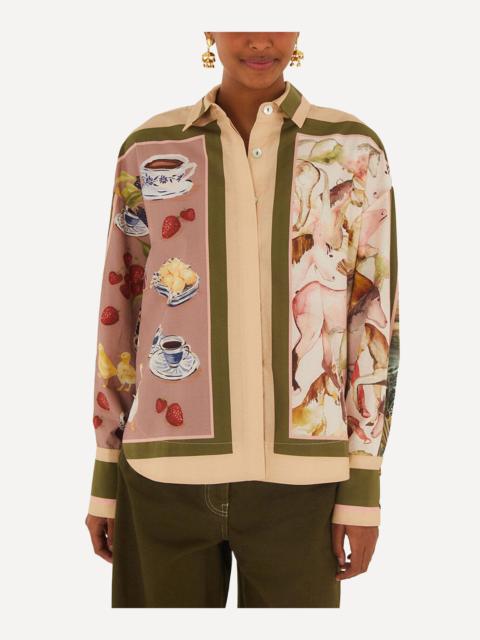 FARM RIO Multicolour Rio Souvenir Scarves Puff-Sleeve Shirt