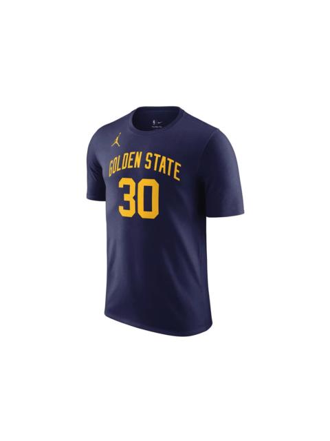 Jordan Jordan NBA Golden State Warriors Stephen Curry Statement Edition T-shirt Dark Blue/Yellow