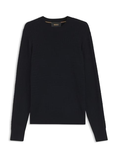 BOSS SILK-KNIT SWEATER WITH A SEASONAL PATTERN