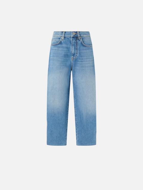 PINKO MOM-FIT JEANS WITH TRANSPARENT ORGANZA INSERTS