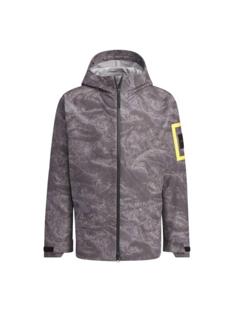 adidas x National Geographic Allover Print RAIN. RDY Jacket Asia Sizing 'Silver Violet' IS9512