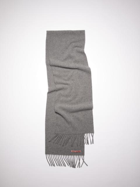 Acne Studios Skinny fringed wool scarf - Grey Melange