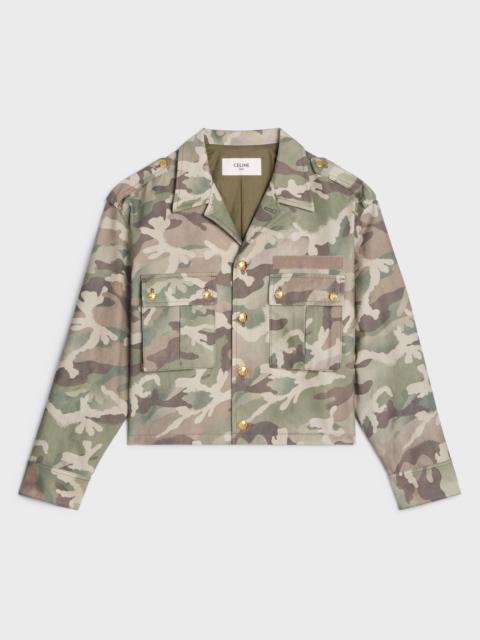 CELINE cropped jacket in cotton gabardine