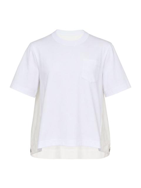 sacai Denim x Cotton Jersey T-Shirt