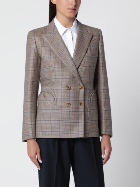 BLAZÉ MILANO Saona Charmer double-breasted jacket in beige with check pattern