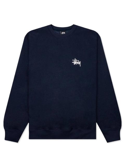 BASIC STUSSY CREW - NAVY