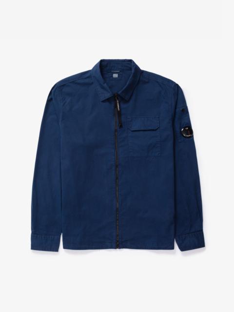 Organic Gabardine Zipped Overshirt