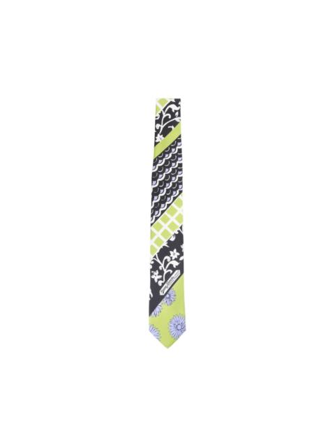 Lanvin floral patchwork tie