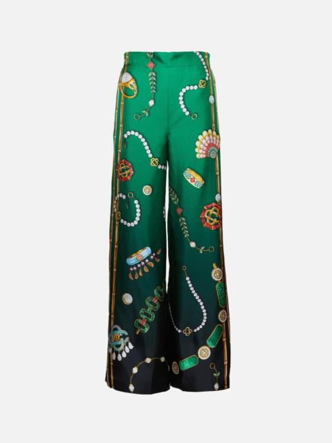 CASABLANCA Printed Wide Leg Trouser