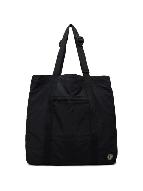 Stone Island Black 9200012 Coated Nylon Metal ECONYL Tote
