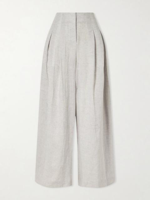 TWP Drew Pleated Wide-leg Hemp Pants