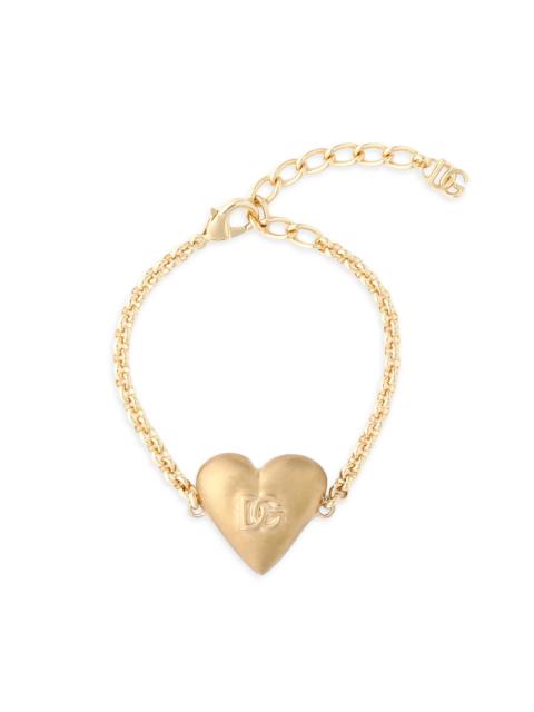 Dolce & Gabbana Women's Goldtone Monogram Heart Chain Bracelet/8" - Gold
