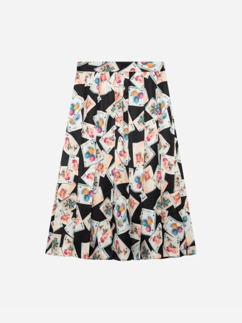 MSGM Printed pleated skirt