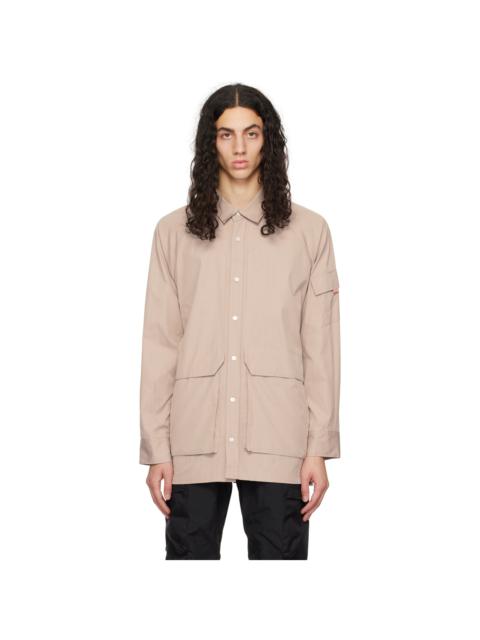 meanswhile Tan Trinity Cloth Overlap Shirt
