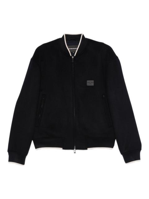 EMPORIO ARMANI logo-patch bomber jacket
