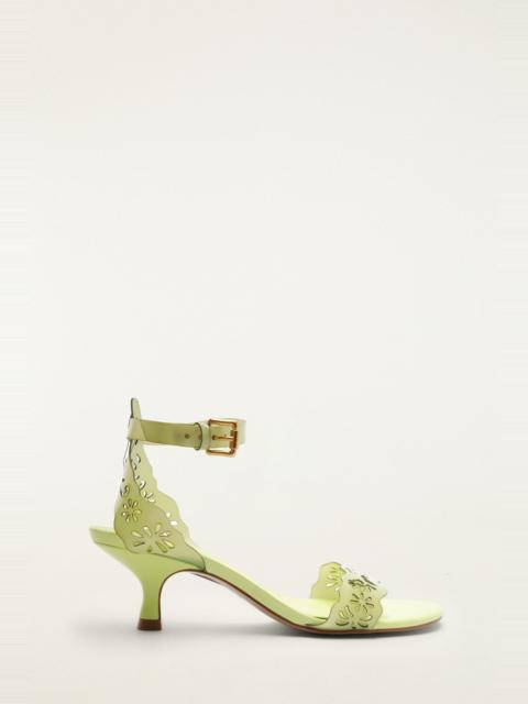 FARM RIO Green Lace Jelly Kitten Heeled Sandal