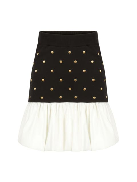polka-dot print cotton skirt