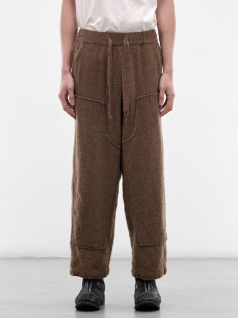 Kapital Brown Drawstring Knee Paneled Trousers