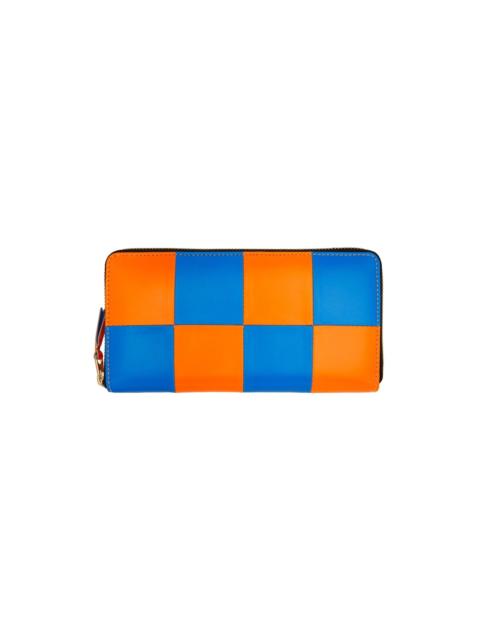 Comme Des Garçons Blue & Orange Super Fluo Continental Wallet