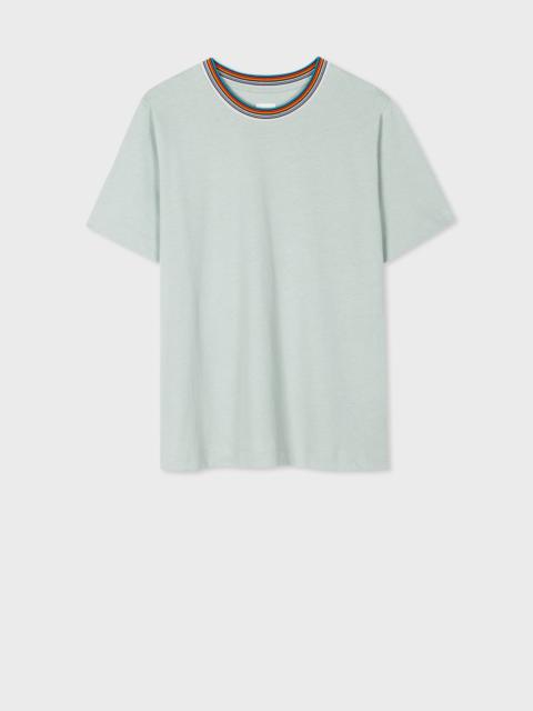 Paul Smith Duck Egg Blue 'Signature Stripe' T-Shirt