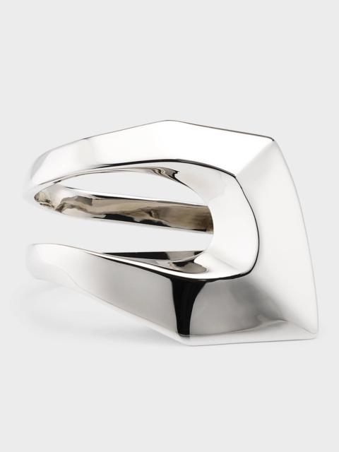 Alexander McQueen Modernist Double Ring, Silver