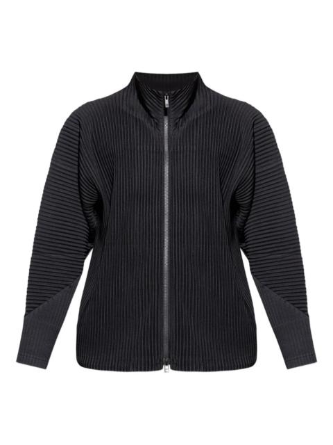 ISSEY MIYAKE pleated zip-fastening jacket