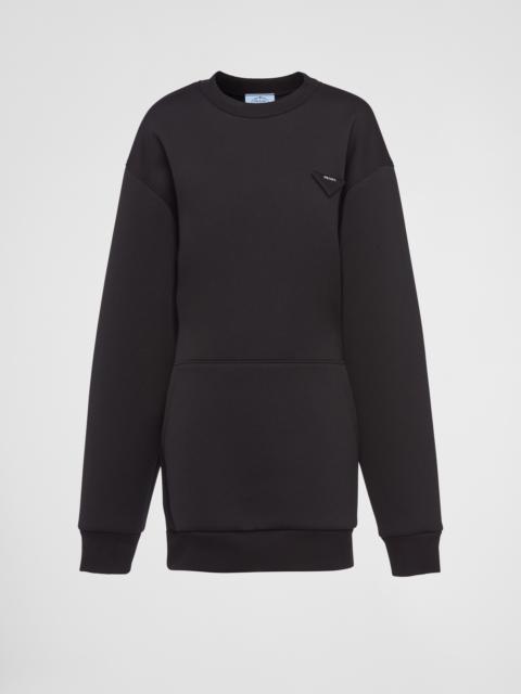 Cotton fleece mini-dress