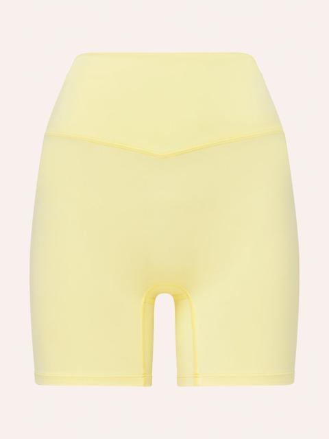 P.E NATION SIGNATURE 5" BIKE SHORT IN SOFT YELLOW