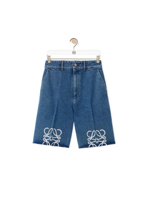 Loewe Anagram shorts in denim