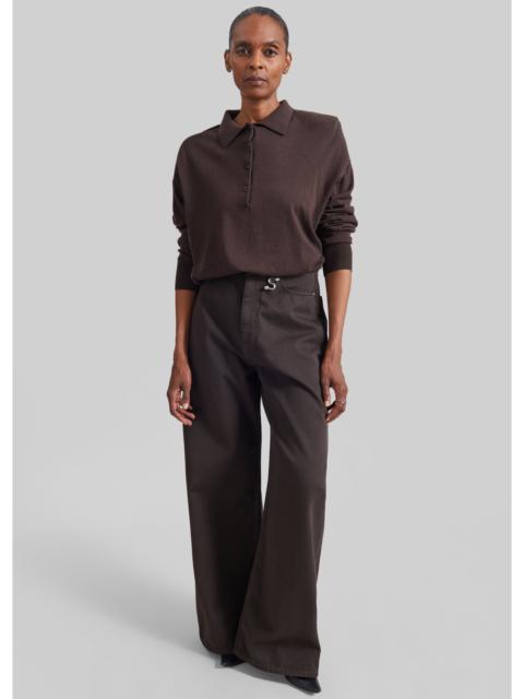 Sportmax Sportmax Siamese Oversized Jeans - Chocolate