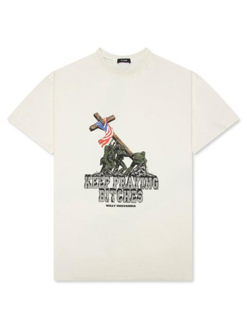 WILLY CHAVARRIA KEEP PRAYING BITCHES EASY TEE - MASA