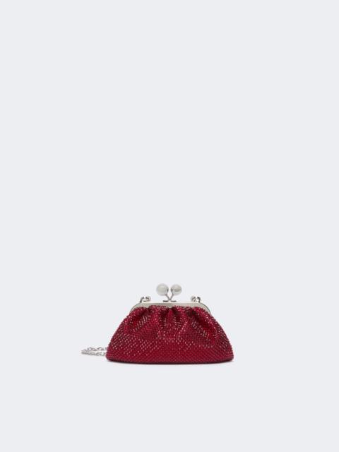 WEEKEND Max Mara VINO Extra small Pasticcino Bag with rhinestones - RED
