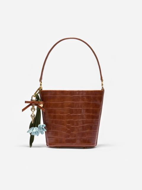 self-portrait Brown Leather Bucket Bag