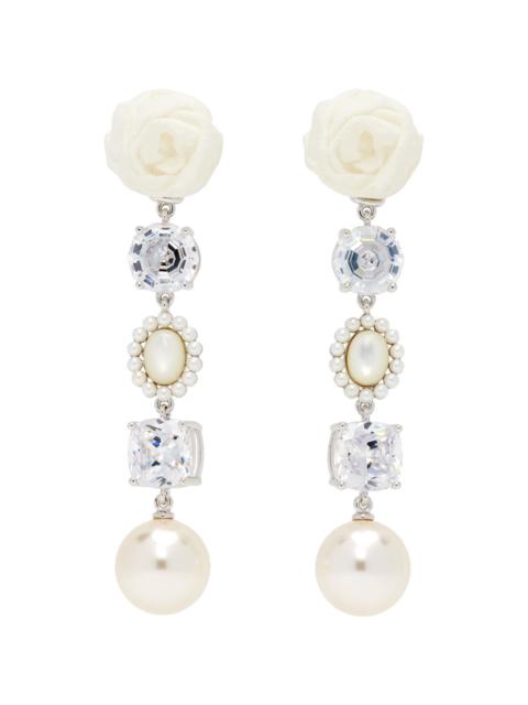 YVMIN Edition Paper Ball Gemstone Tassel Earrings