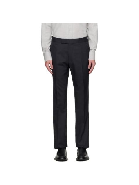TOM FORD Gray Super Plain Weave Shelton Trousers