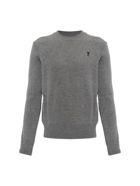 AMI Paris Crewneck Sweater With Heart Logo