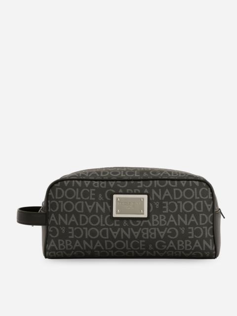 Dolce & Gabbana Coated jacquard toiletry bag