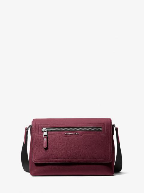 MICHAEL KORS Hudson Small Pebbled Leather Messenger Bag