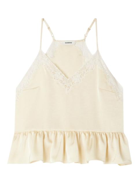 Sandro lace-trim top
