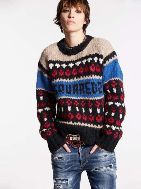 DSQUARED2 DSQUARED2 WOOL JACQUARD KNIT