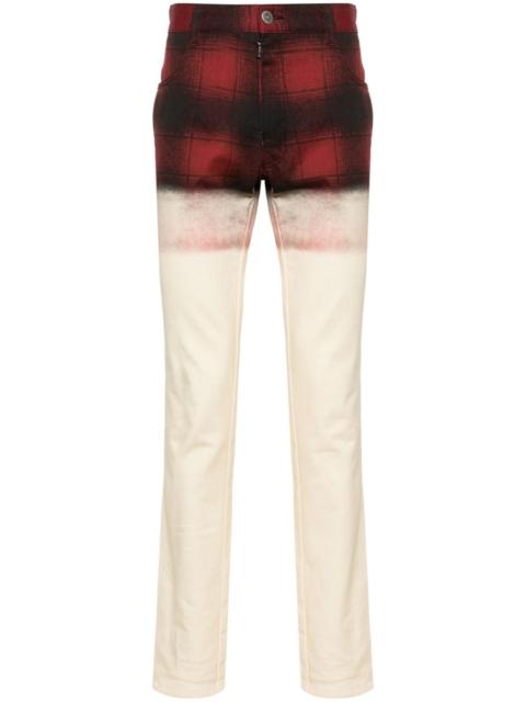 Maison Margiela x Pendleton checked skinny jeans