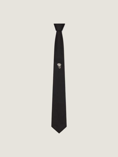 Givenchy TIE IN SILK JACQUARD WITH PEARLS AND BEADS EMBROIDERY