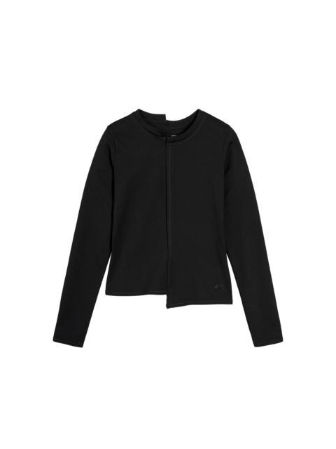 Y-3 FITTED LONG SLEEVE TEE - BLACK