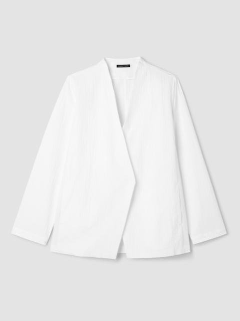 EILEEN FISHER Organic Cotton Pucker Angled Jacket