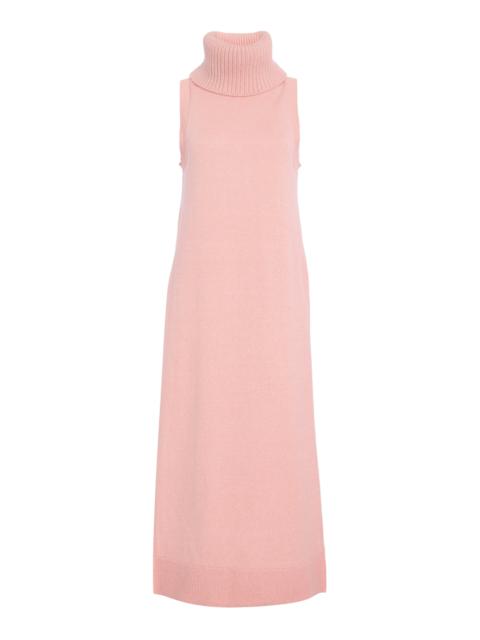 MICHAEL KORS COLLECTION Cowl Neck Cashmere-Linen Tunic Midi Dress